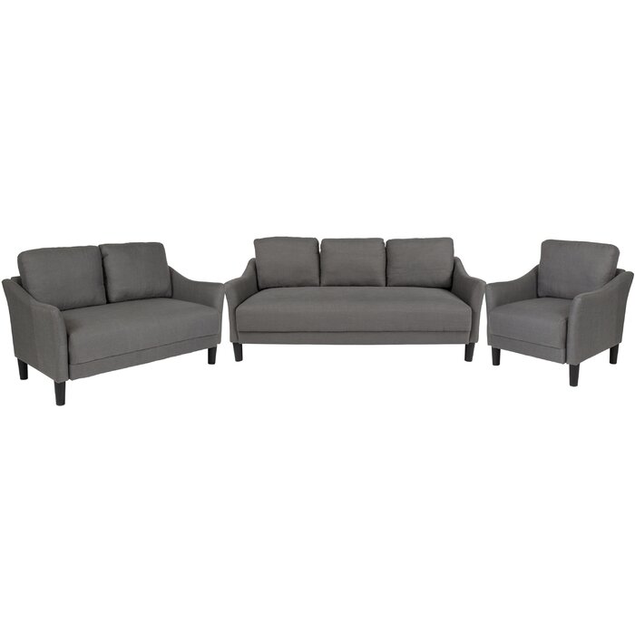 Mitesh Upholstered 3 Piece Living Room Set