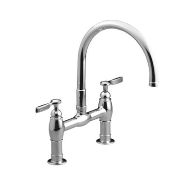 Kohler Parq Pull Down Touch Bridge Faucet With Side Spray And