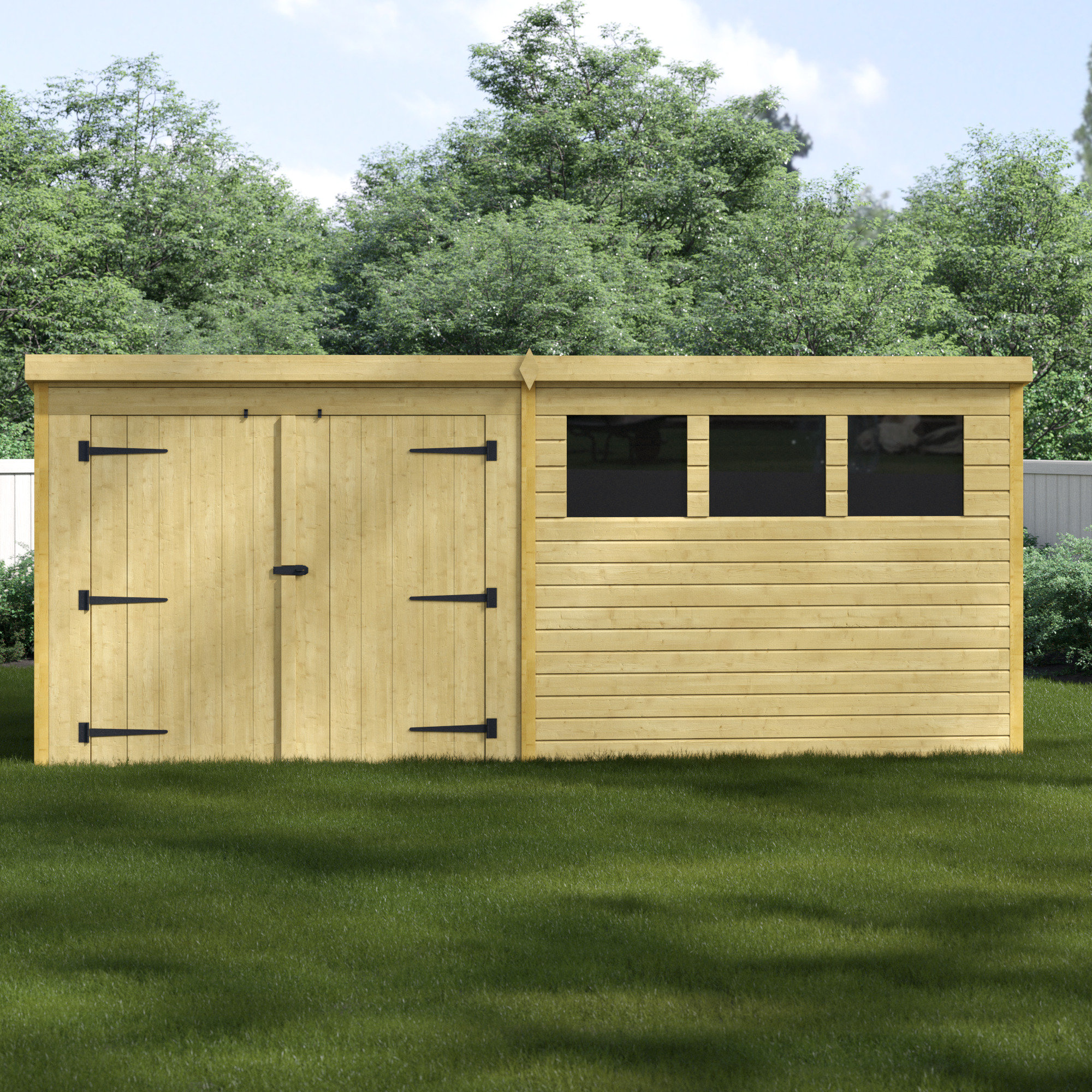 Wfx Utility 12 Ft W X 8 Ft D Solid Wood Garden Shed Reviews Wayfair Co Uk