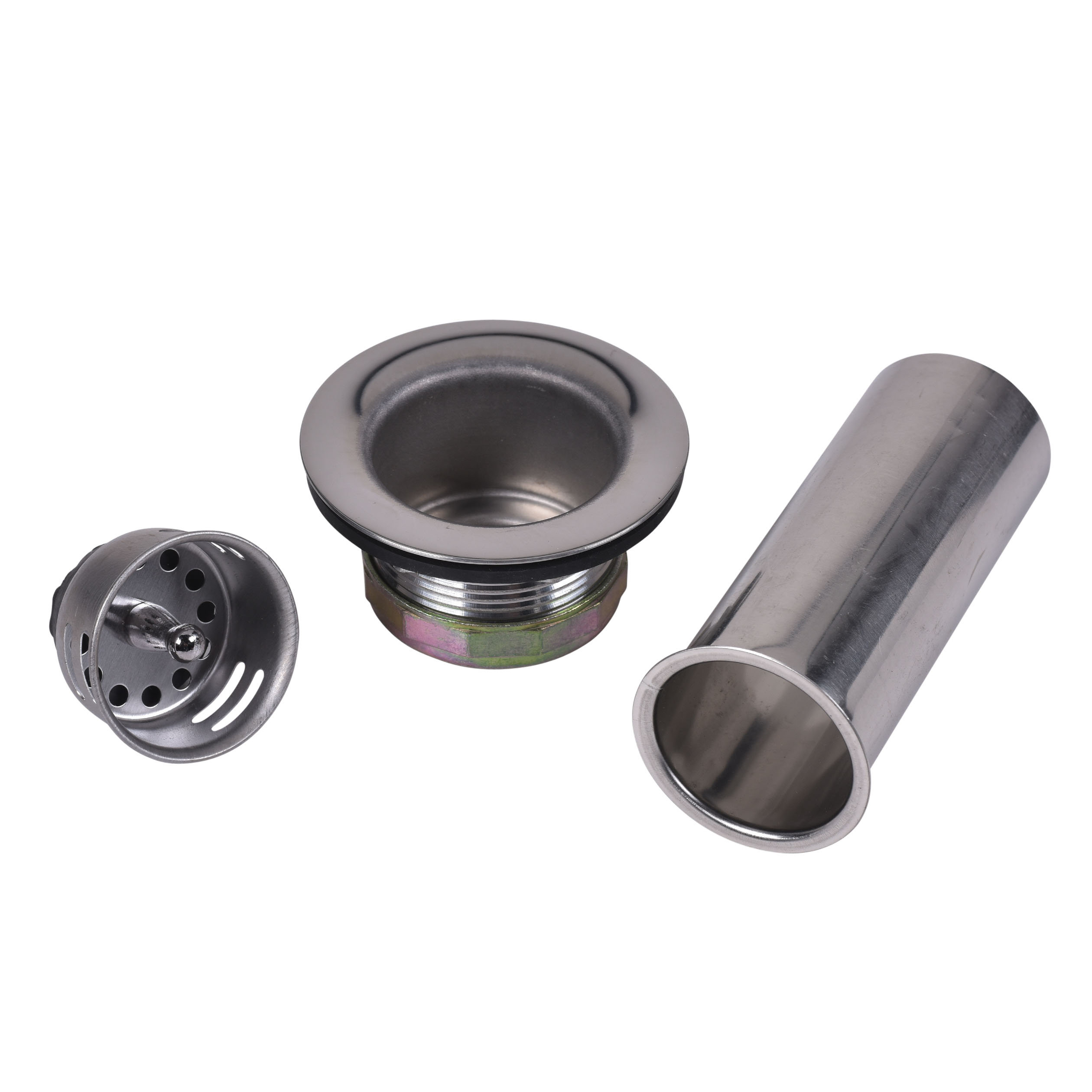 Oatey Dearborn Junior Duo Bar Sink Strainer, Stainless Steel Body and