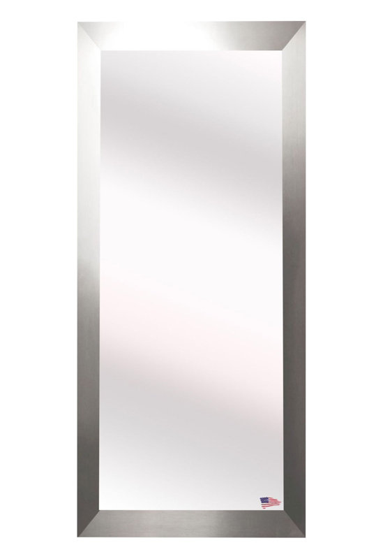 Brushed Nickel Wall Mirror wade logan brushed nickel aluminum full body wall mirror & reviews Brushed Nickel Wall Mirror wade logan brushed nickel aluminum full body wall mirror & reviews