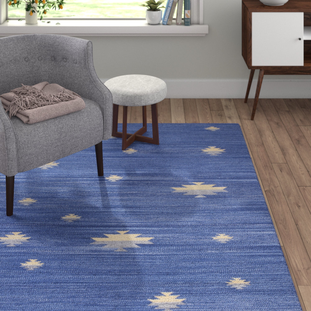 Home Loft Concept Flachgewebe Teppich Patio Aus Baumwolle In Blau