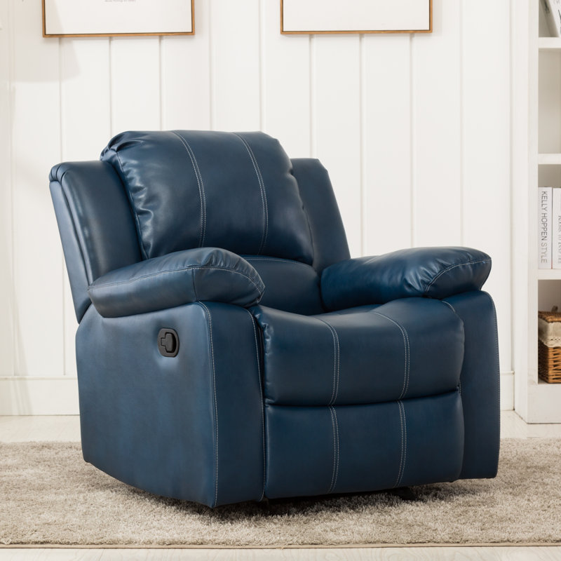 Symone Faux Leather Manual Glider Recliner