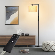 Led Floor Lamps for Bedroom Industrial Floor Lamp Floor Lamps for Living Room Floor Lamp with Eye Caring LED in-Line On/Off Foot Switch,Matte Black Bulb Included 