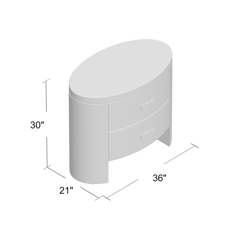 Bernhardt Axiom 2 Drawer Bachelor S Chest In Linear White Wayfair