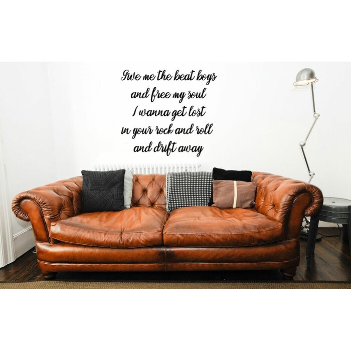 Fairmount Drift Away Song Chorus Lyrics Vinyl Words Wall Decal