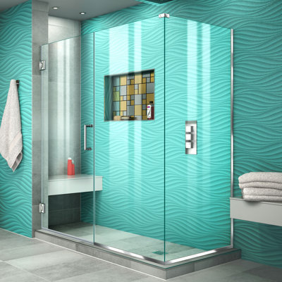 Unidoor Plus 595 X 72 Hinged Frameless Shower Door With Clear Max