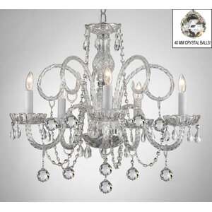 Swarovski 5-Light Crystal Chandelier