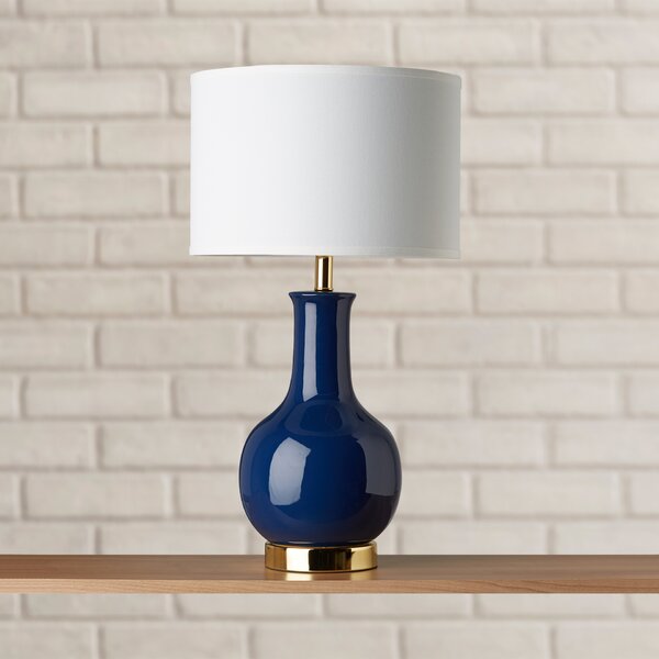 navy blue bedside table lamps