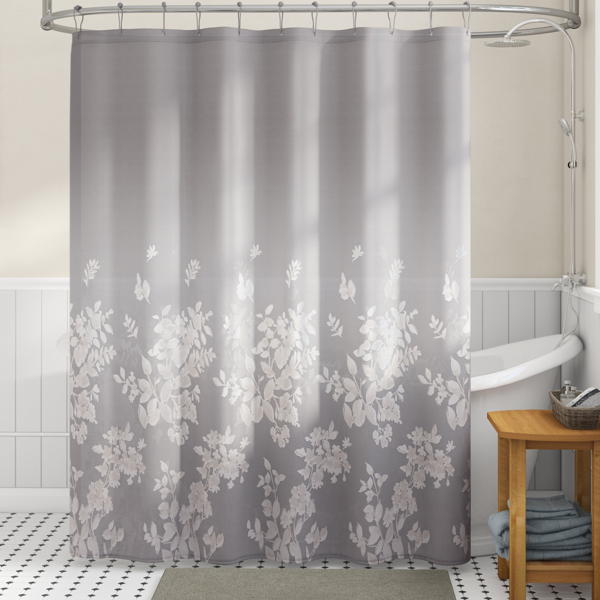 Charlton Home Kinsman 100 Cotton Single Shower Curtain Reviews