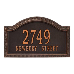 Penhurst Personalized Grande 2-Line Wall Address Plaque