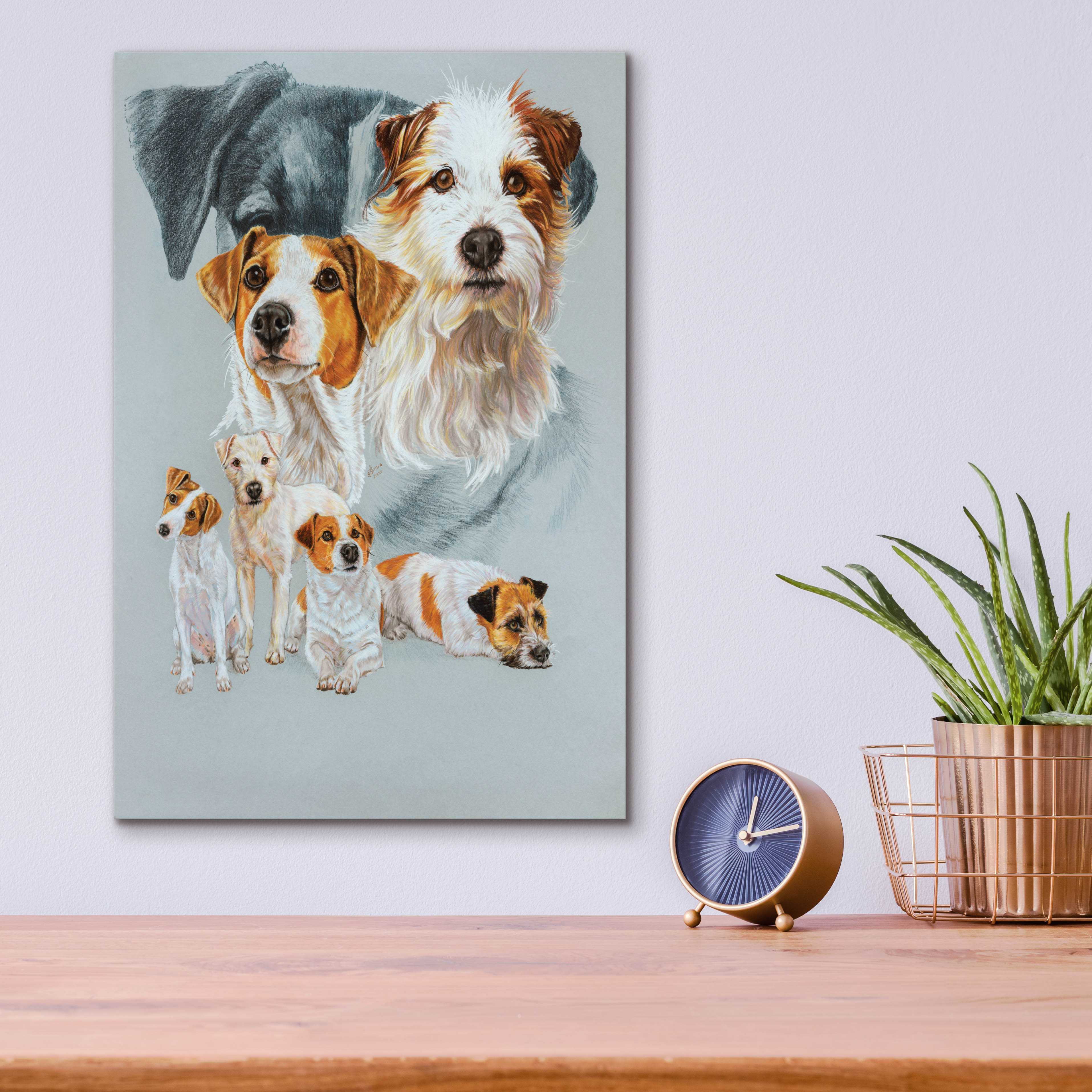 Red Barrel Studio® Jack Russell And Ghost by - Unframed Painting | Wayfair