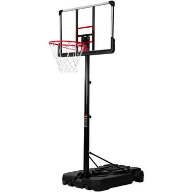 Sibosen Portable Basketball Hoop & Goal Basketball System Basketball Equipment Height Adjustable 7ft-10ft with 44 Inch Backboard and Wheels for Youth Indoor Outdoor 