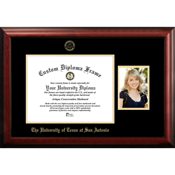 Campus Images University Of Texas San Antonio Embossed Diploma Picture Frame Wayfair