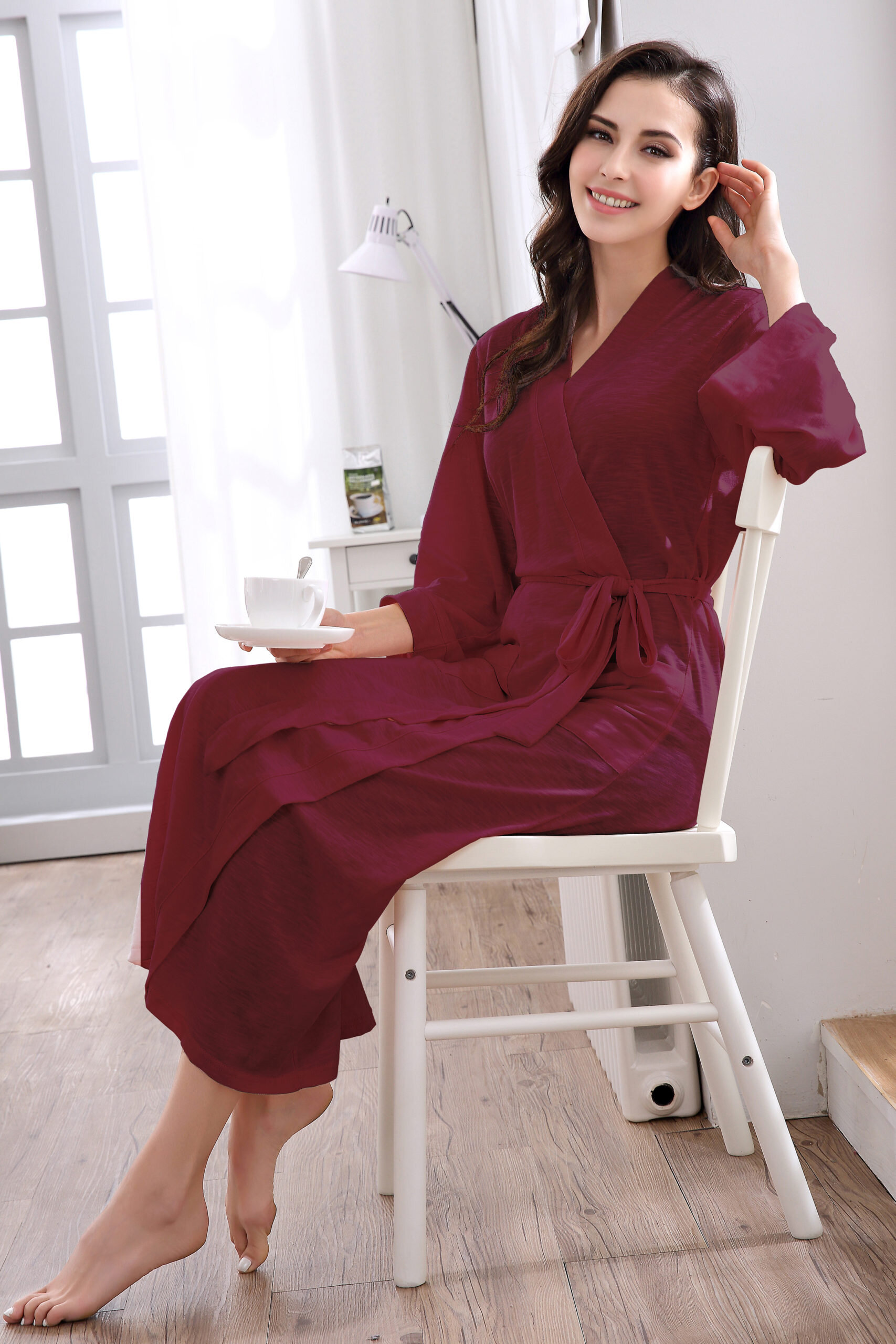 Womens Clothing Nightwear and sleepwear Robes robe dresses and bathrobes Cozy Comfy Mid-length Warm Robe in Green NOT JUST PAJAMA Synthetic 