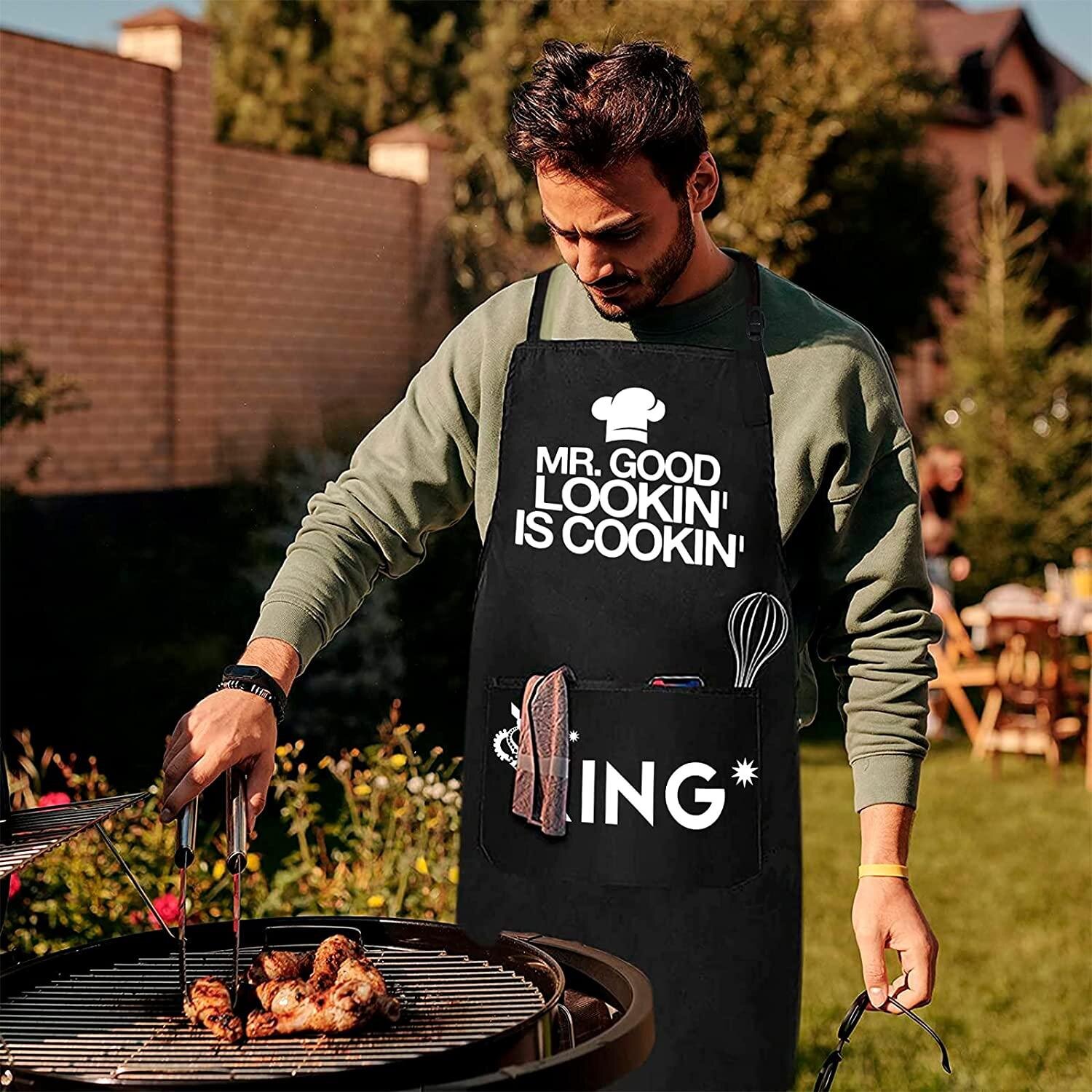 Funny Novelty Aprons Cooking Kitchen BBQ Apron Adult Gifts for Men&Women Apron 