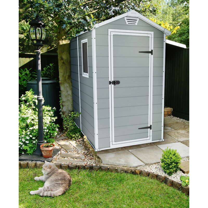 Keter Manor 4 Ft W X 6 Ft D Plastic Vertical Storage Shed