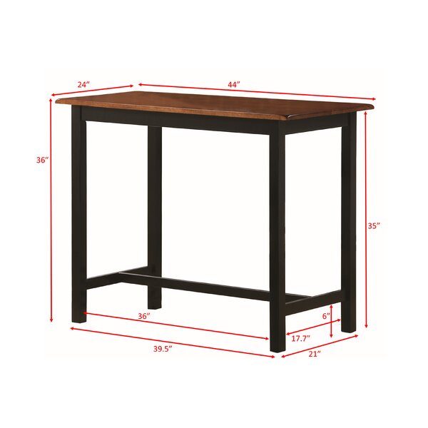 Red Barrel Studio® Winsted 4 - Person Counter Height Rubberwood Solid ...