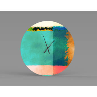 East Urban Home Oversized People And Time Acrylic Watercolors Wall Clock Wayfair