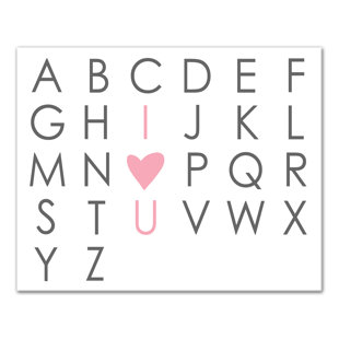 Alphabet Wall Canvas Wayfair
