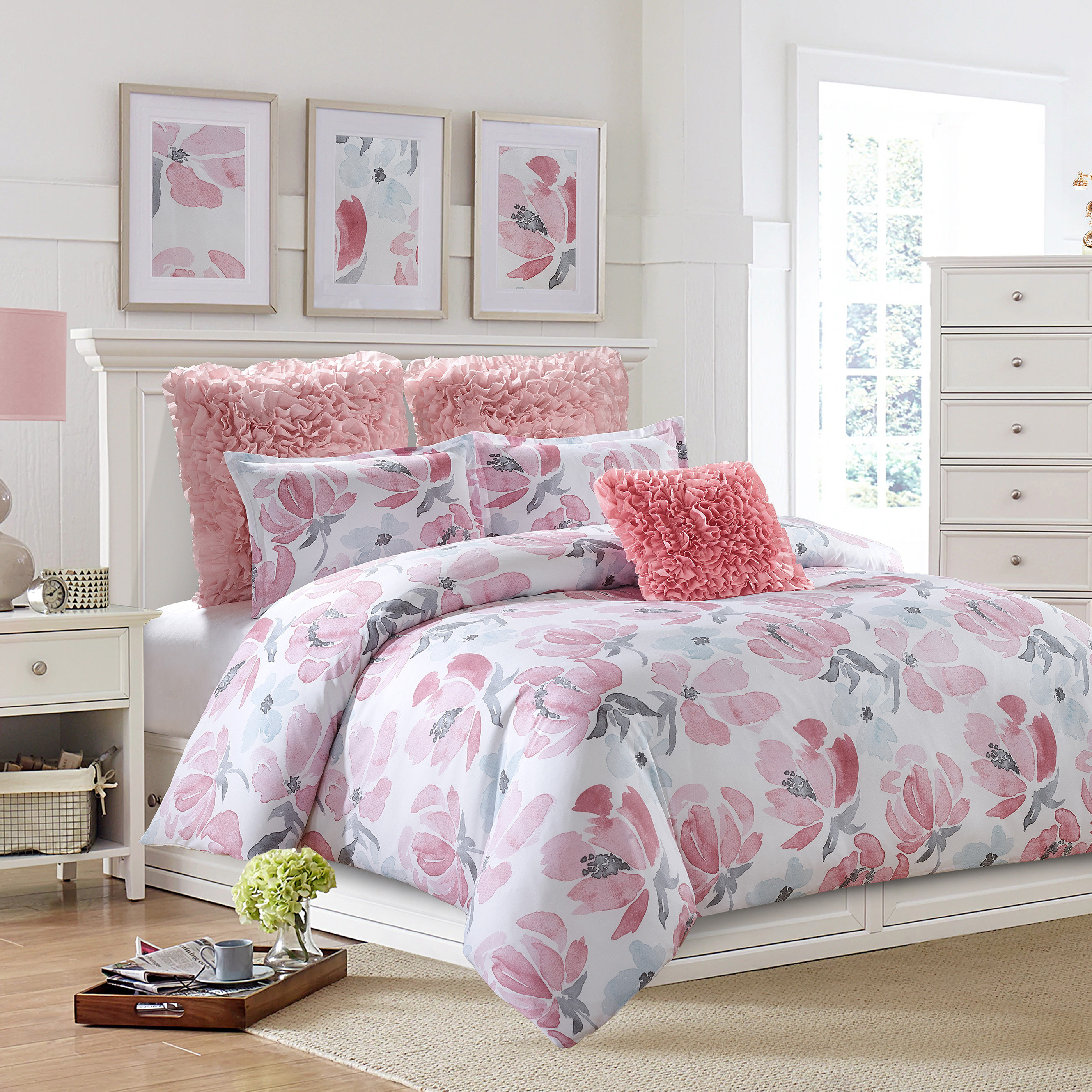 House Of Hampton Lueck Reversible Duvet Cover Set Wayfair