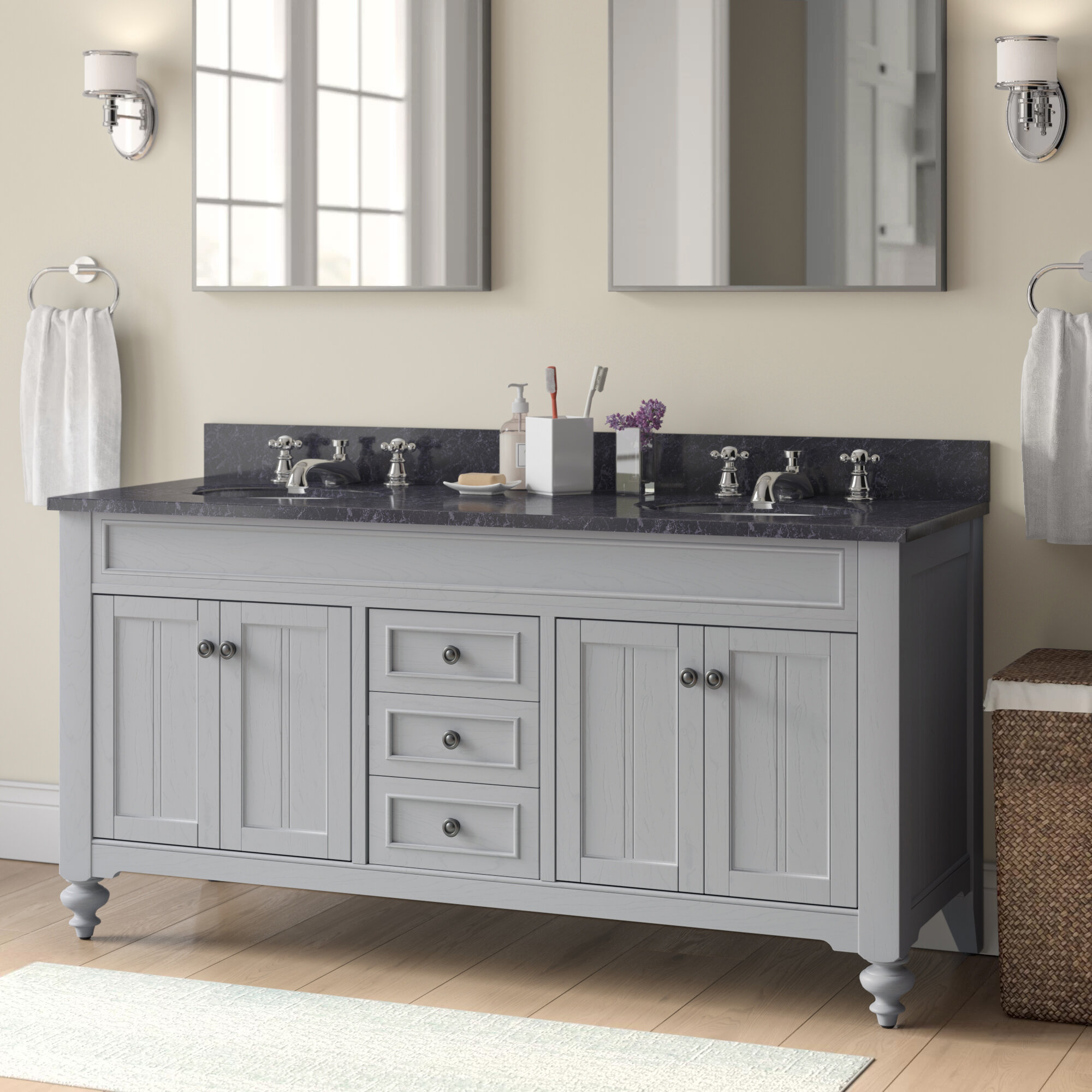 Charlton Home Shildon 60 Double Bathroom Vanity Set Reviews Wayfair