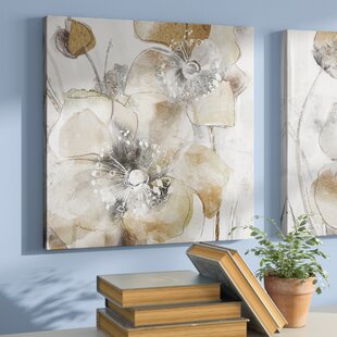 View Taupe Spring Poppy Ii Oil Painting Print on Wrapped