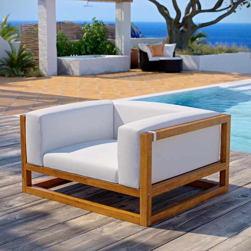 Bustos Premium Grade A Teak Patio Chair With Cushions Allmodern