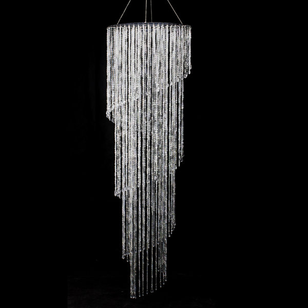 led spiral chandelier
