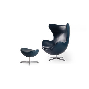 Deniela Swivel Balloon Chair and Ottoman by Orren Ellis