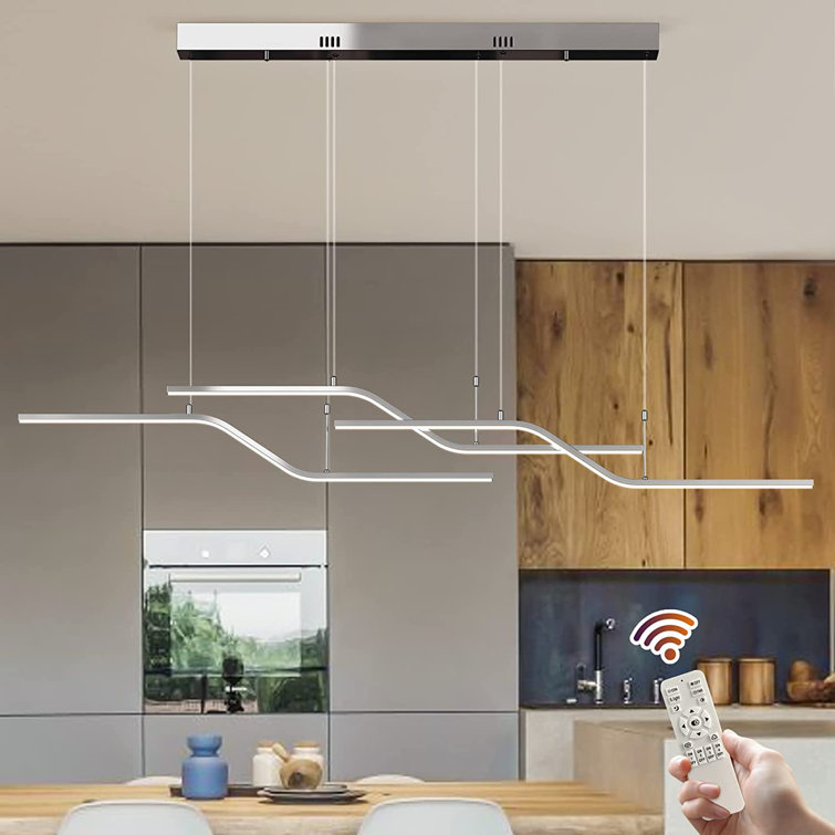 Orren Ellis Aideyn Dimmable Led Kitchen Island Chandelier Wayfair