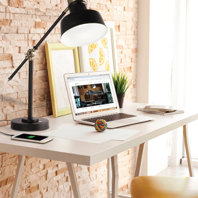  NOT TESTED. wellness OttLite Balance LED Desk Lamp with USB Port - Modern, Adjustable, Desk Light
