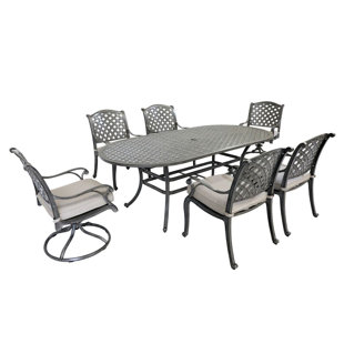 Go to store & view more images Razo 9 Piece Sunbrella Dining Set with Cushions by Canora Grey