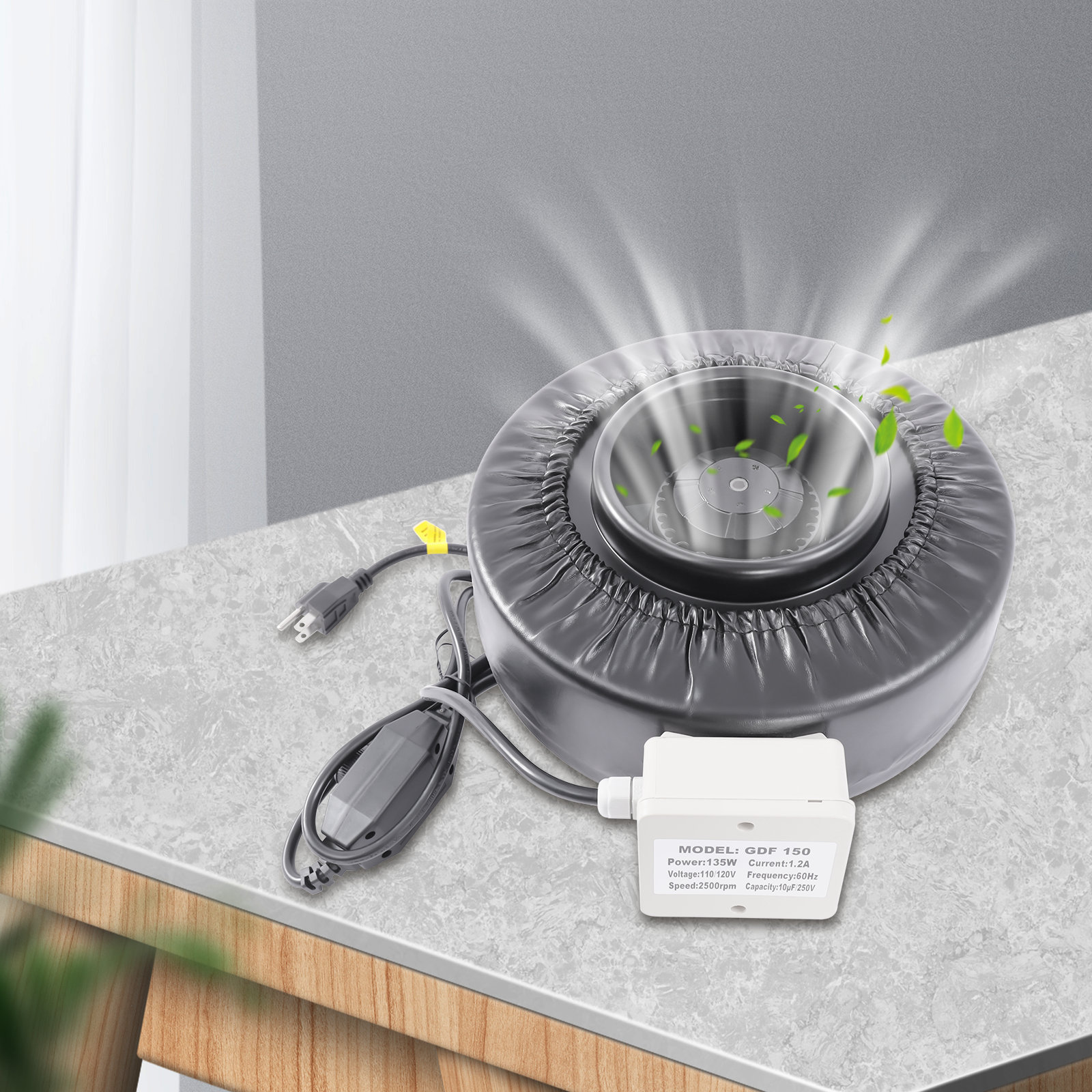 YYBUSHER Inline Grade Duct Exhaust Fan HEPA Filter Wayfair