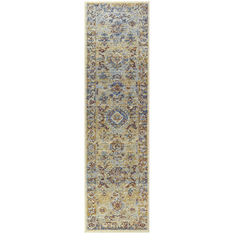 Bungalow Rose Runner Aldis Oriental 2' x 7'Gold Area Rug & Reviews