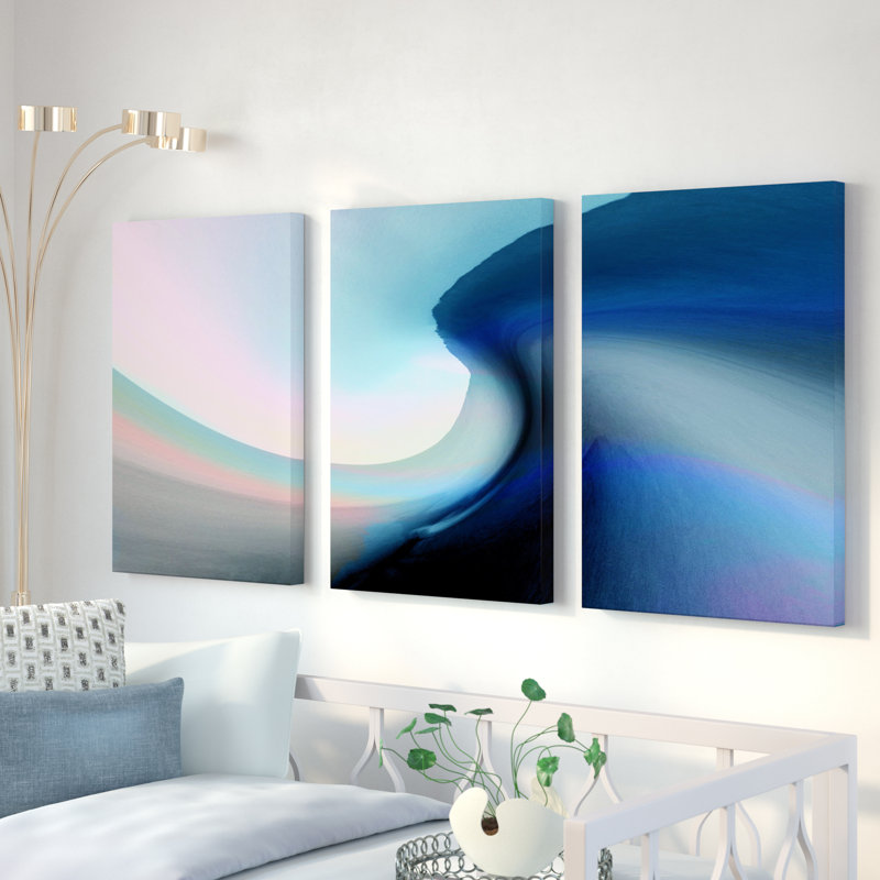Wade Logan Ocean Vibes 2 By Bassmi Ibrahim 3 Piece Framed