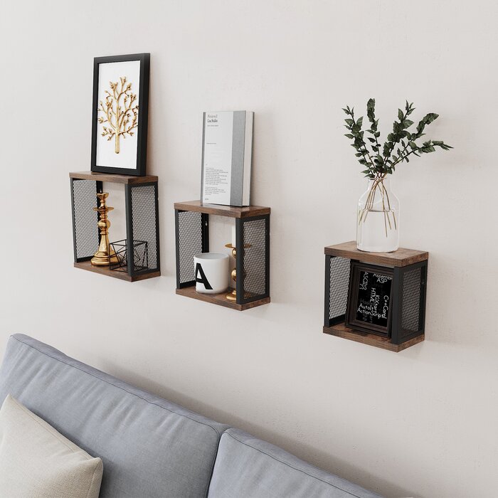 Borough Wharf Amara 3 Piece Floating Shelf Set | Wayfair.co.uk