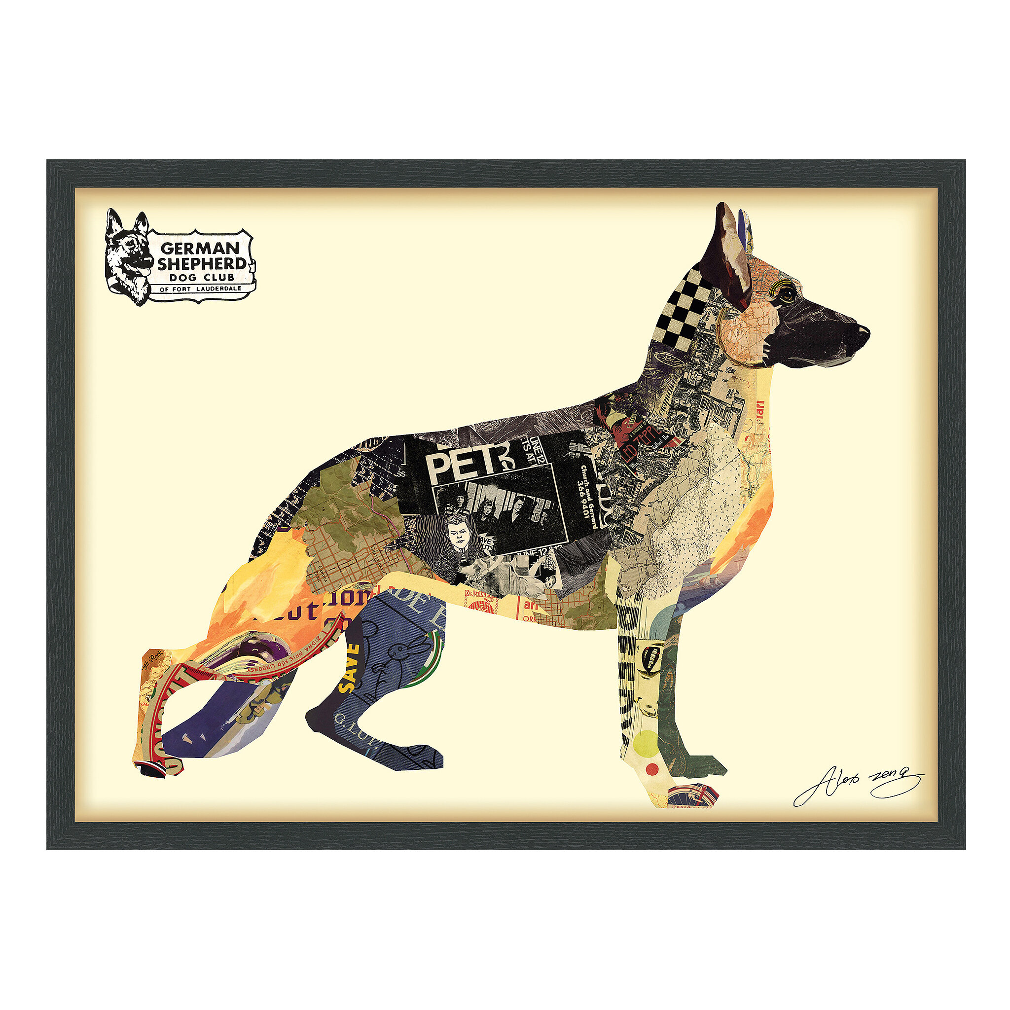 Latitude Run German Shepherd Graphic Art Print Reviews Wayfair