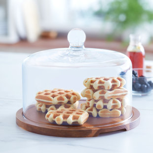 wooden cake stand with