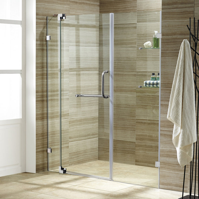 Vigo Pirouette 60 X 72 Pivot Frameless Shower Door Reviews Wayfair