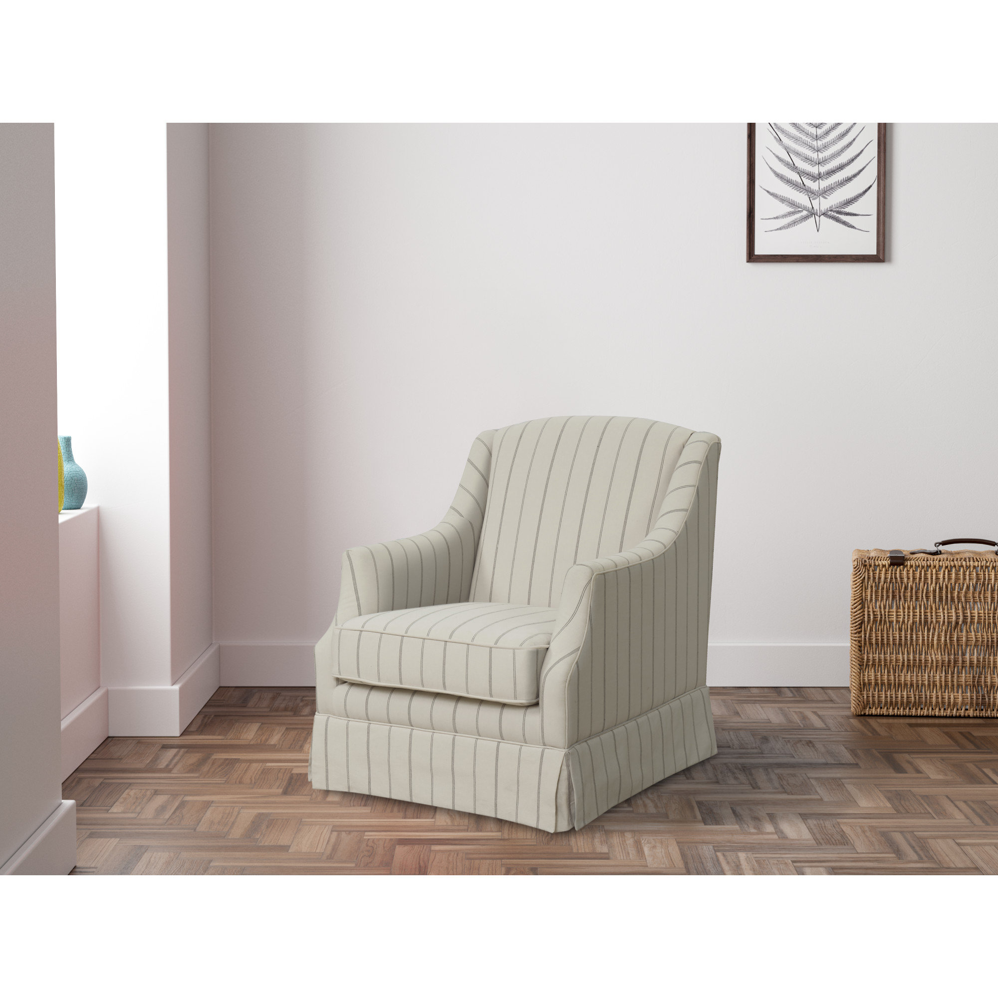 upholstered swivel glider