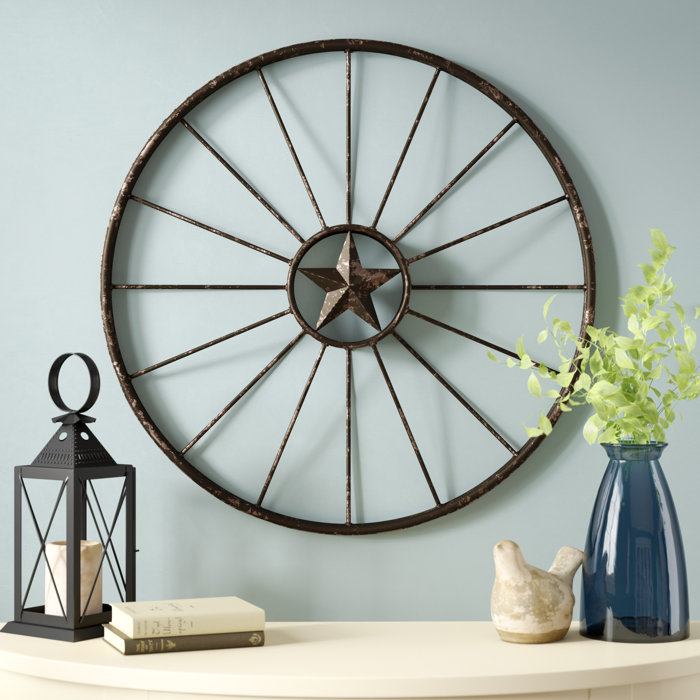 Millwood Pines Rustic Wagon Wheel Wall Decor Reviews Wayfair Ca