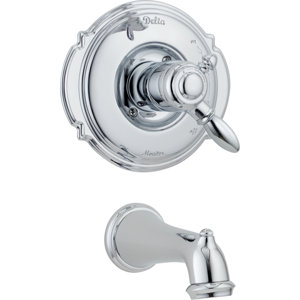 Victorian Wall Mount Tub Spout Trim with Volume Control