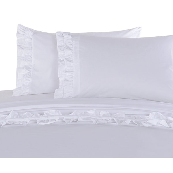 double ruffle pillow