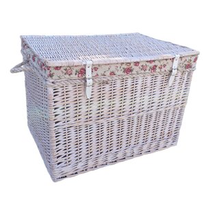 Storage Picnic Basket With Garden Rose Lining By Fleur De Lis Living