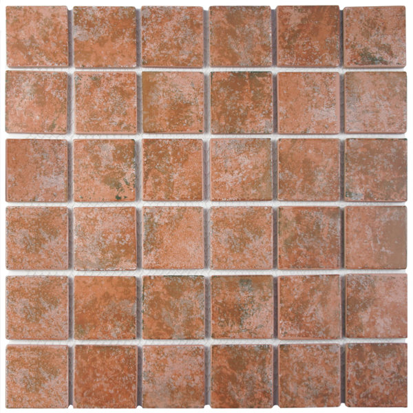 Elitetile Elbert 2 X Porcelain Mosaic Tile In Matte Brown Orange Elitetile Elbert 2 X Porcelain Mosaic Tile In Matte Brown Orange Gray Reviews Wayfair