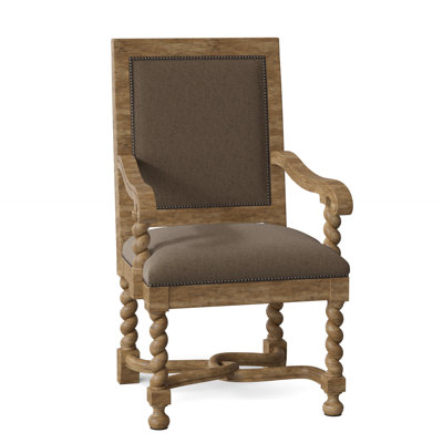 Norman Upholstered King Louis Back Arm Chair Fairfield Chair Body Fabric 8789 Bark Leg Color Rustic Portobello Nailhead Color Pewter Norman Upholstered King Louis Back Arm Chair Fairfield Chair Body Fabric 8789 Bark Leg Color Rustic Portobello Nailhead Color Pewter