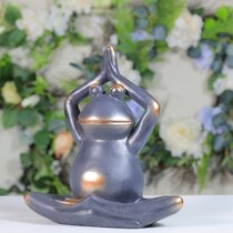 NEW Yoga Bunny in Standing Namaste Pose Miniature Figurine Home Studio Garden 