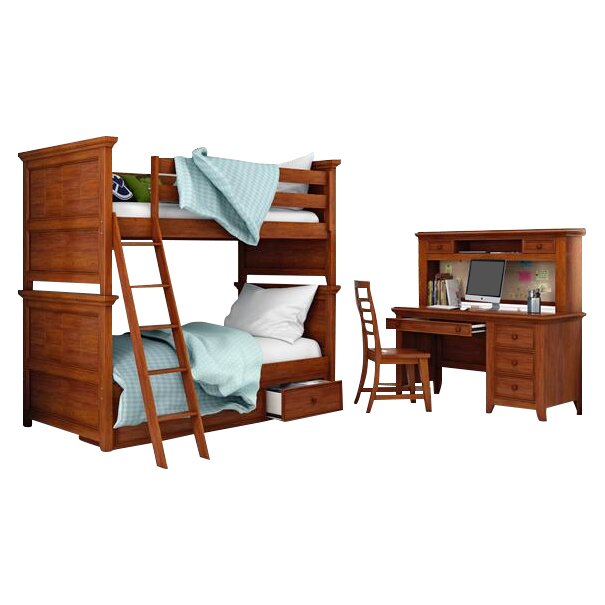 bunk bed set with desk