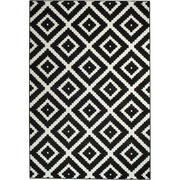 Zipcode Design Cheney Black Indoor Area Rug Reviews Wayfair